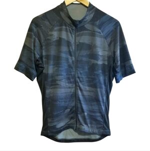 Lululemon Athletica Three Peaks Men's Cycling Jersey Camo Short Sleeve Shirt